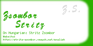 zsombor stritz business card